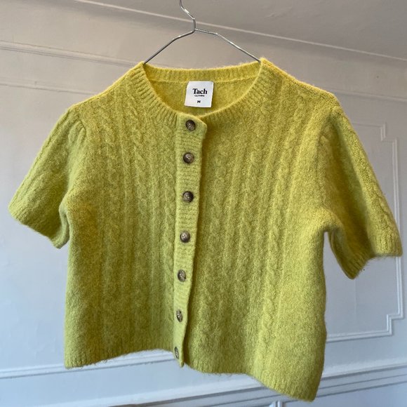 Tach Clothing Dalia Mohair Elastano crop sweater Knit Top - Picture 5 of 5